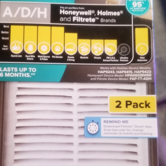 Filtrete by 3M Allergen, Bacteria & Virus True HEPA Air Purifier Filter, Replace - Picture 1 of 3